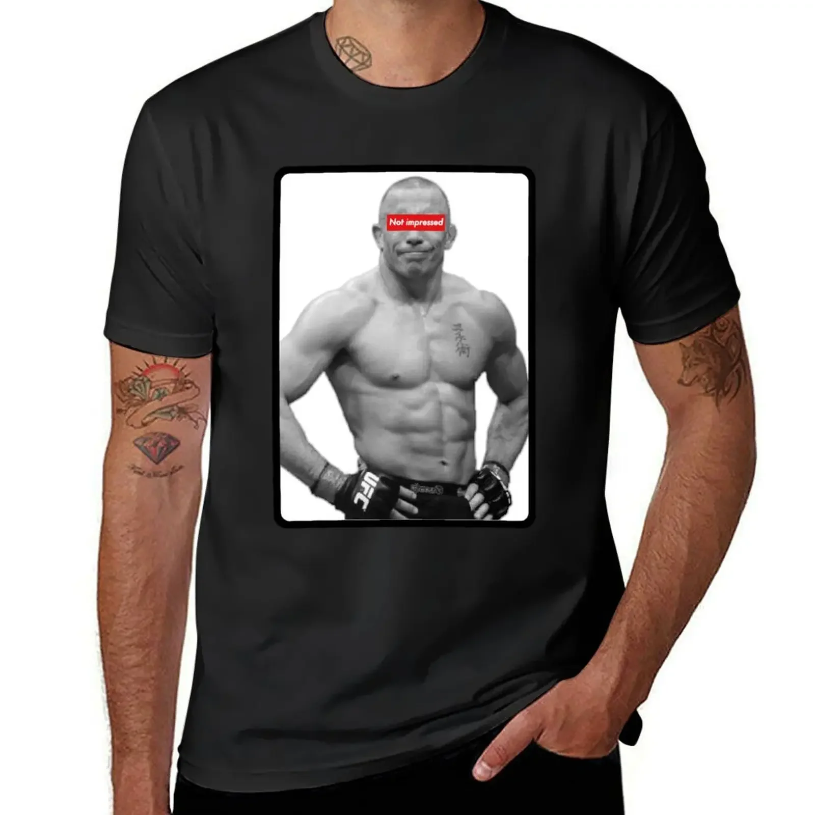Georges Saint Pierre - Not Impressed T-Shirt oversized t shirt Short sleeve tee funny shirt cotton customs mens t shirt
Georges Saint Pierre - Not Impressed T-Shirt oversized t shirt Short sleeve tee funny shirt cotton customs mens t shirt
