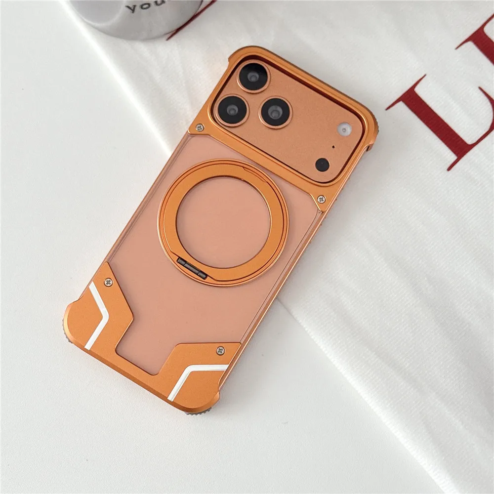 Shock-proof Metal Case For iPhone 17 Pro Max / 17 Pro Magnetic Bracket Anti-drop Protection Aluminum Alloy Transparency Cover
Shock-proof Metal Case For iPhone 17 Pro Max / 17 Pro Magnetic Bracket Anti-drop Protection Aluminum Alloy Transparency Cover