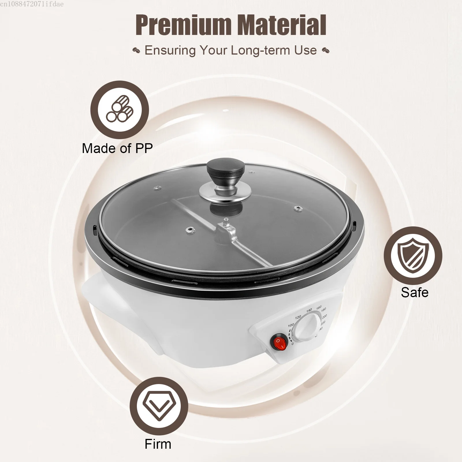 Electric Coffee Roaster Coffee Bean Baking Machine 500g/1.1lbs PP Glass Adjustable Temp 0-240°C Portable Easy Clean 
Electric Coffee Roaster Coffee Bean Baking Machine 500g/1.1lbs PP Glass Adjustable Temp 0-240°C Portable Easy Clean