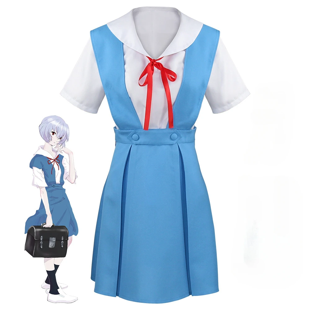 Anime Rei Ayanami Cosplay Costume Asuka Langley Soryu Cosplay Girl Women School Uniform Dresses Wig Halloween Loli Clothing
Anime Rei Ayanami Cosplay Costume Asuka Langley Soryu Cosplay Girl Women School Uniform Dresses Wig Halloween Loli Clothing