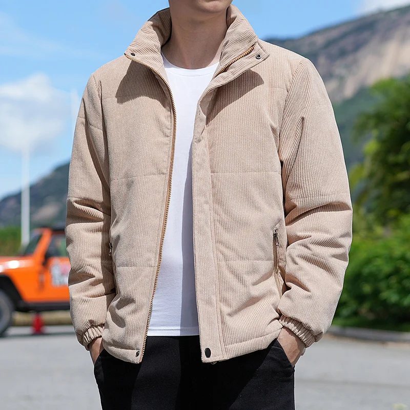 Fashion Winter Warm Lining Men Parkas Stand Collar Windproof Casual Male Overcoat Thickened Cotton Jacket for Men Solid Color
Fashion Winter Warm Lining Men Parkas Stand Collar Windproof Casual Male Overcoat Thickened Cotton Jacket for Men Solid Color