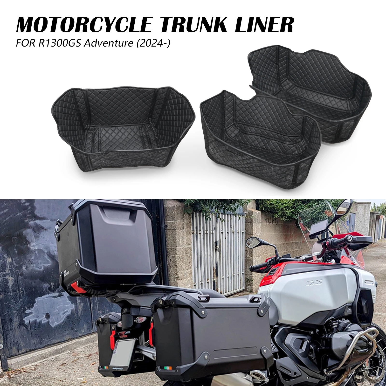 For BMW R1300GS ADV 2024-Motorcycle Rear Luggage Top Box Side Case Inner Container Bag Cover Luggage Box Tail Box Inner Pad