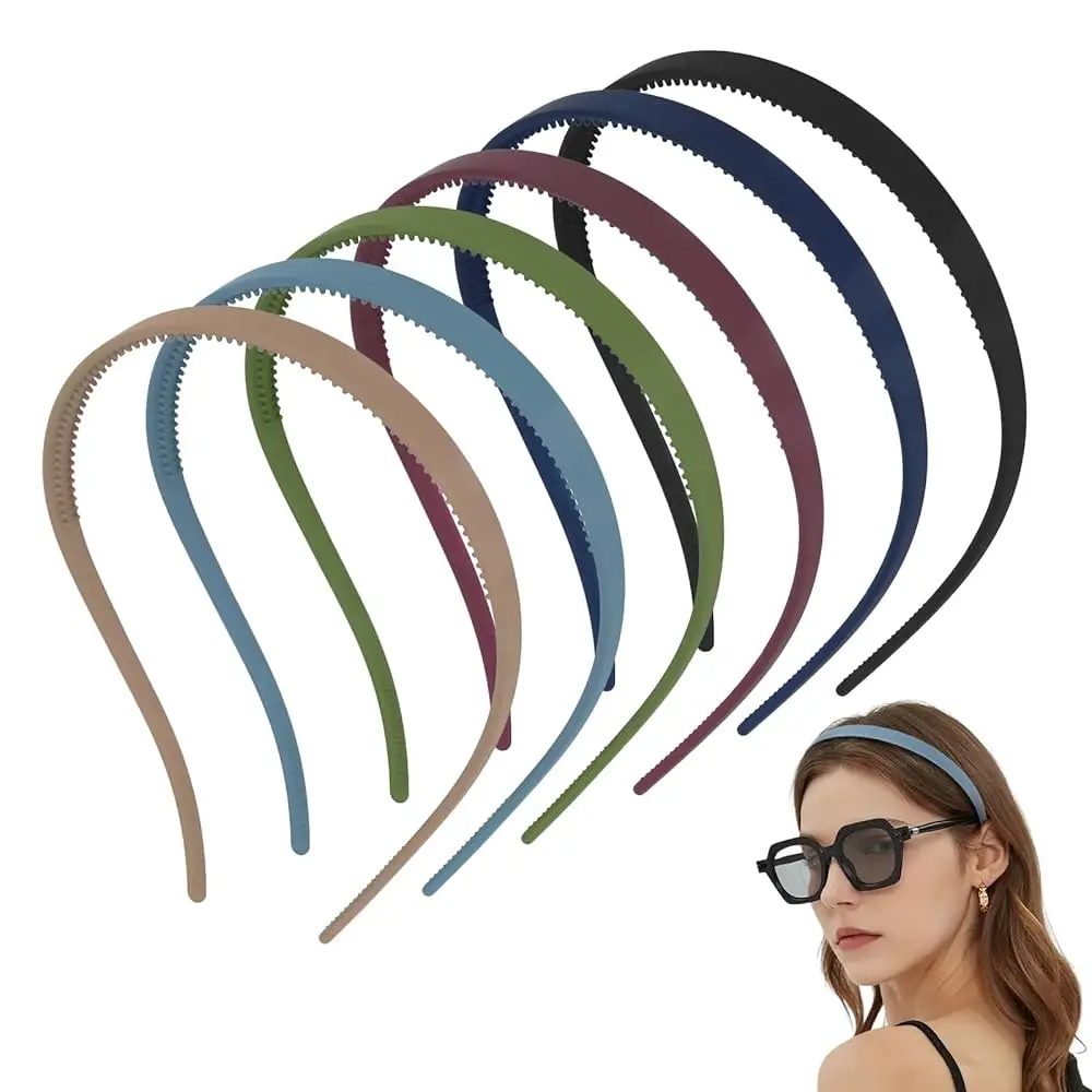 6 Pack No Pressure Headbands for Women, Sunglasses Headband for Glasses Wearers, Non Slip Thin Plastic Hair Bands with Teeth,
6 Pack No Pressure Headbands for Women, Sunglasses Headband for Glasses Wearers, Non Slip Thin Plastic Hair Bands with Teeth,