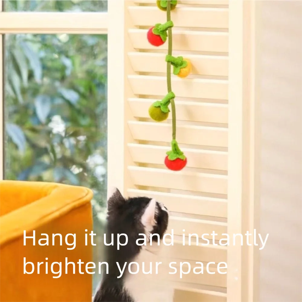 Cartoon Tomato Cat Scratch Toy Portable with Bell Simulated Fruit Cat Interactive Toy Colorful Plush Hanging Door Cat Toy
Cartoon Tomato Cat Scratch Toy Portable with Bell Simulated Fruit Cat Interactive Toy Colorful Plush Hanging Door Cat Toy
