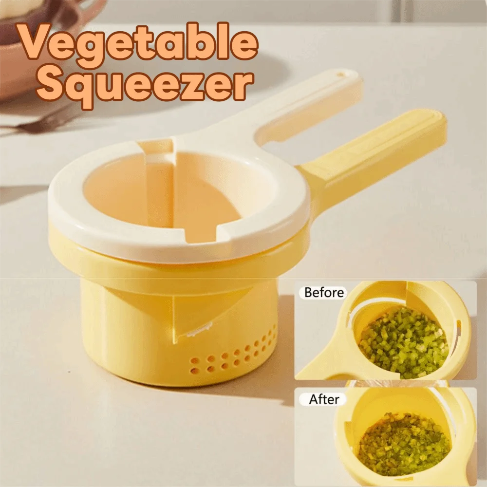 Portable Vegetable Squeezer Manual Rotating Draining Hole Dumpling Filling Dehydration Tool Comfortable Handle Large Capacity
Portable Vegetable Squeezer Manual Rotating Draining Hole Dumpling Filling Dehydration Tool Comfortable Handle Large Capacity