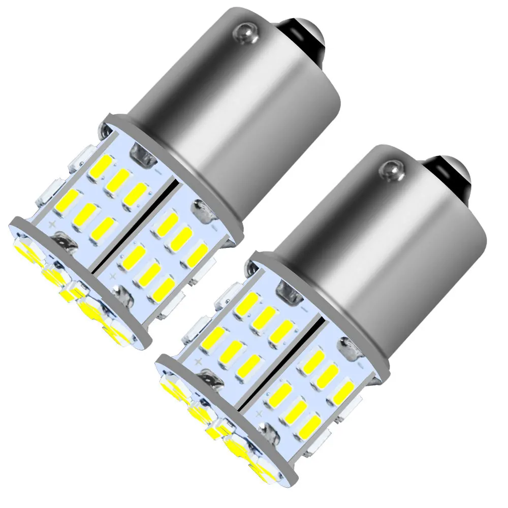 Super Bright 3014 LED 54SMD Car Signal Bulbs 1156 BA15S 1157 for Automotive Headlamp Reverse Stop Parking Rear Tail Lamp Bulbs
Super Bright 3014 LED 54SMD Car Signal Bulbs 1156 BA15S 1157 for Automotive Headlamp Reverse Stop Parking Rear Tail Lamp Bulbs