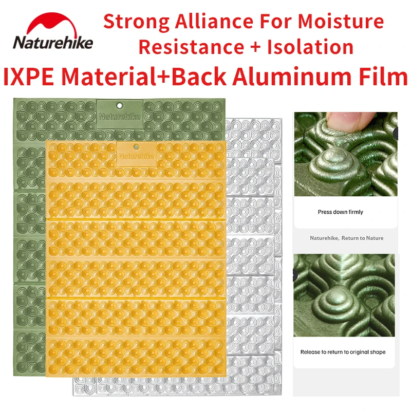 Naturehike Сверхлегкие трости Складной коврик для яичного гнезда IXPE Алюминиевая пленка Шесть складок Трехмерная сотовая спиральная конструкция О
Naturehike Сверхлегкие трости Складной коврик для яичного гнезда IXPE Алюминиевая пленка Шесть складок Трехмерная сотовая спиральная конструкция О