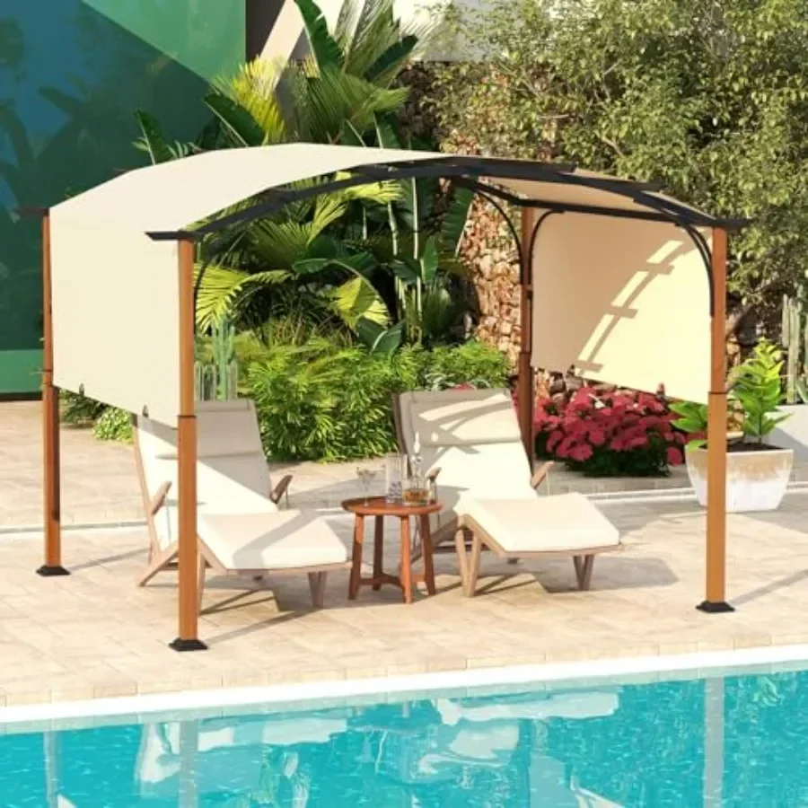 Arched Patio Shelter Pavilion with Retractable Sun Shade Extra Large Outdoor Pergola for Deck Porch Garden Yard
Arched Patio Shelter Pavilion with Retractable Sun Shade Extra Large Outdoor Pergola for Deck Porch Garden Yard