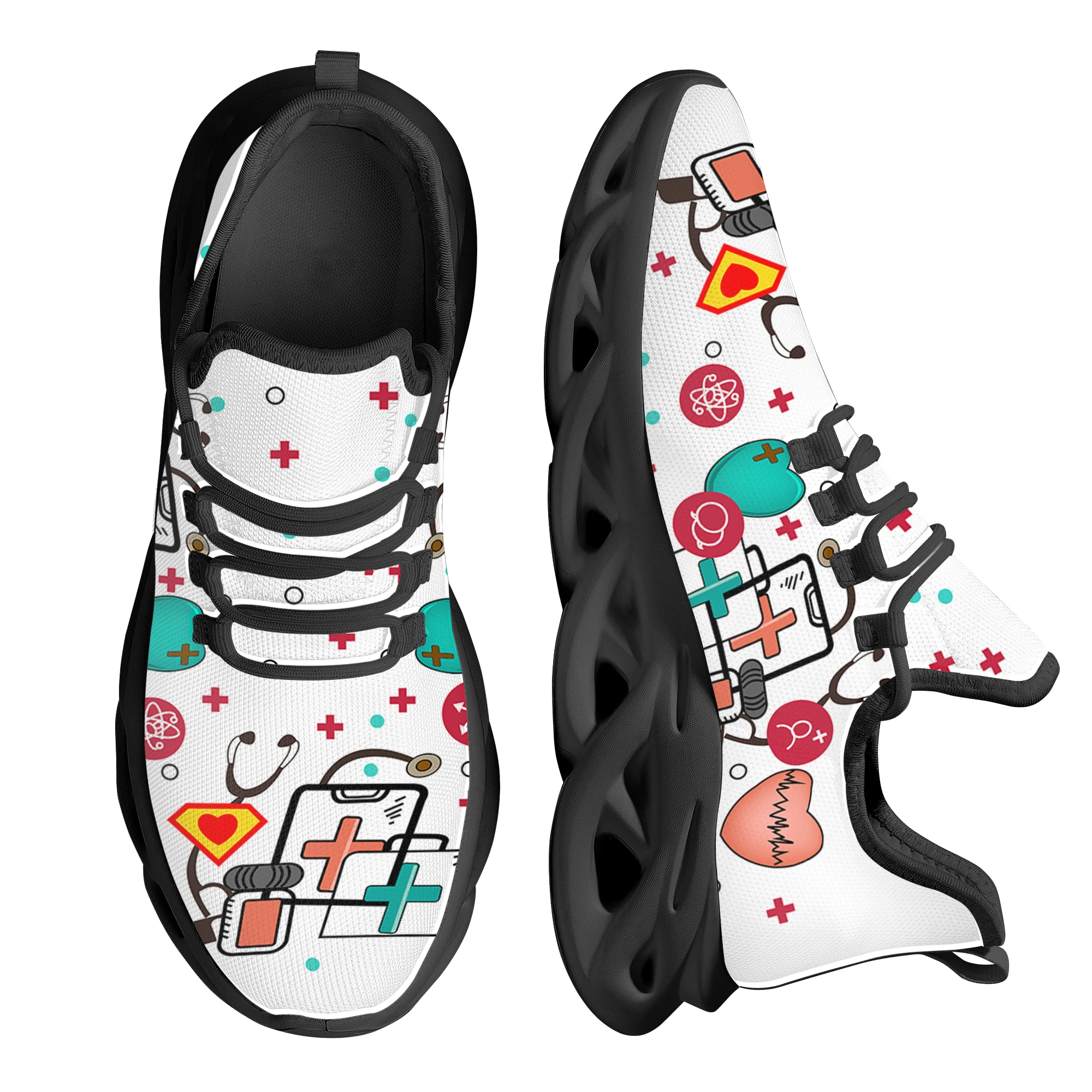 INSTANTARTS White Medical Box Medical Supplies Printing Clear Watch Lace-up Shoes Nurse Shoes Cool Female Running Sneakers
INSTANTARTS White Medical Box Medical Supplies Printing Clear Watch Lace-up Shoes Nurse Shoes Cool Female Running Sneakers