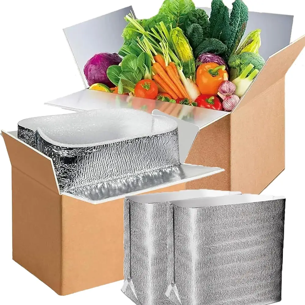 2 Pack Large Thermo Chill Double Insulated Shipping Box, (9.5\X 6.8\X 6\) with Aluminum Foil Liner - Keep fresh-Cold Shipping
2 Pack Large Thermo Chill Double Insulated Shipping Box, (9.5\X 6.8\X 6\) with Aluminum Foil Liner - Keep fresh-Cold Shipping