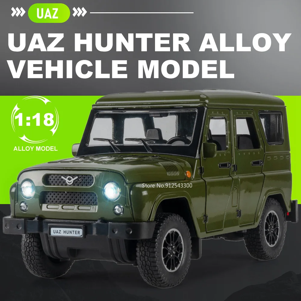 1:18 Scale UAZ Hunter Van Car Model Toy Doors Opened Pull Back Miniature Models Alloy Diecast Rubber Tires Vehicle Display Piece
1:18 Scale UAZ Hunter Van Car Model Toy Doors Opened Pull Back Miniature Models Alloy Diecast Rubber Tires Vehicle Display Piece