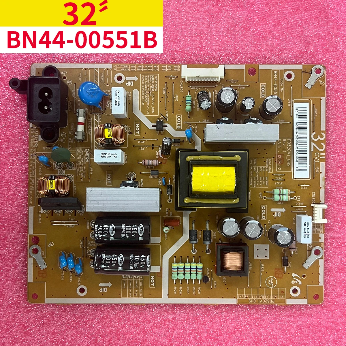 Для 32-дюймового телевизора BN44-00551B PD32CV1_CHS Плата питания Оригинальное тестирование, готовое к отправке
Для 32-дюймового телевизора BN44-00551B PD32CV1_CHS Плата питания Оригинальное тестирование, готовое к отправке