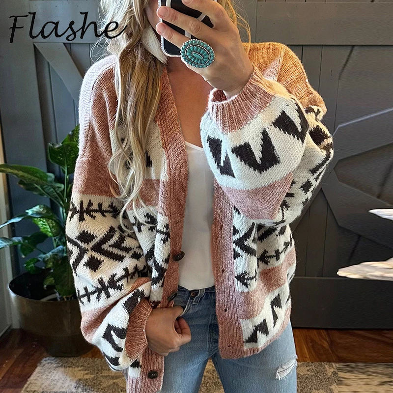 Осенне-зимняя вязаная верхняя одежда с принтом, женский свитер, пальто, женский повседневный кардиган с длинными рукавами, женское пальто
Осенне-зимняя вязаная верхняя одежда с принтом, женский свитер, пальто, женский повседневный кардиган с длинными рукавами, женское пальто