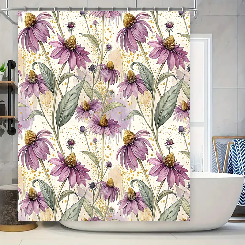 Purple Blossom Shower Curtain Floral Bathroom Decor with 18 hooks for bathroom decor
Purple Blossom Shower Curtain Floral Bathroom Decor with 18 hooks for bathroom decor