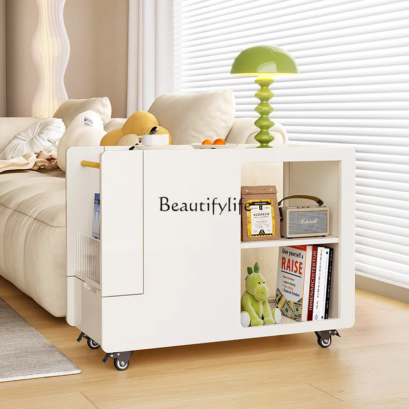 Cream wind sofa edge few removable storage side cabinet living room balcony trolley
Cream wind sofa edge few removable storage side cabinet living room balcony trolley