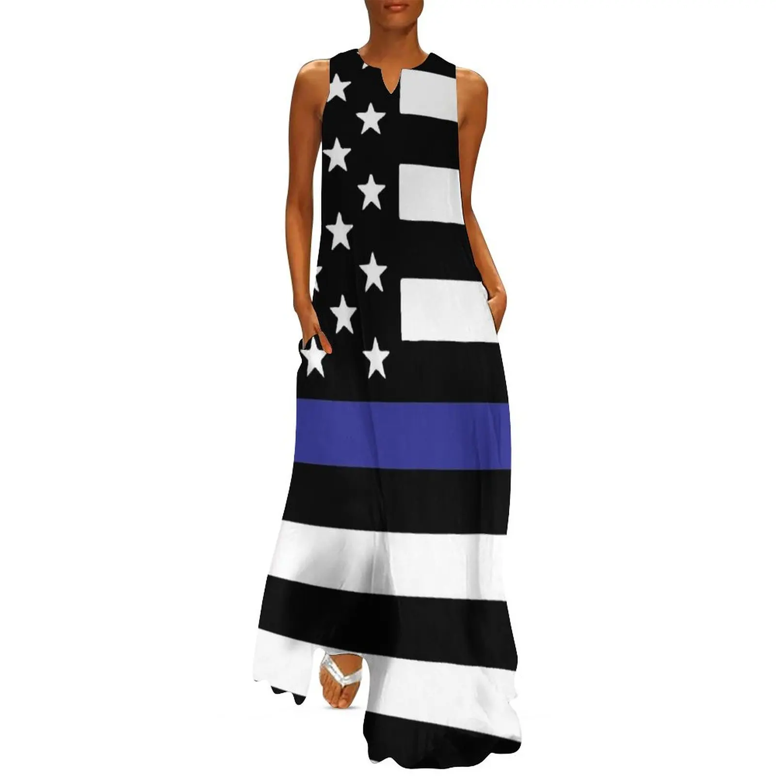 Thin Blue Line Flag USA Long Dress elegant chic wedding evening dresses beach dresses dress Dress
Thin Blue Line Flag USA Long Dress elegant chic wedding evening dresses beach dresses dress Dress