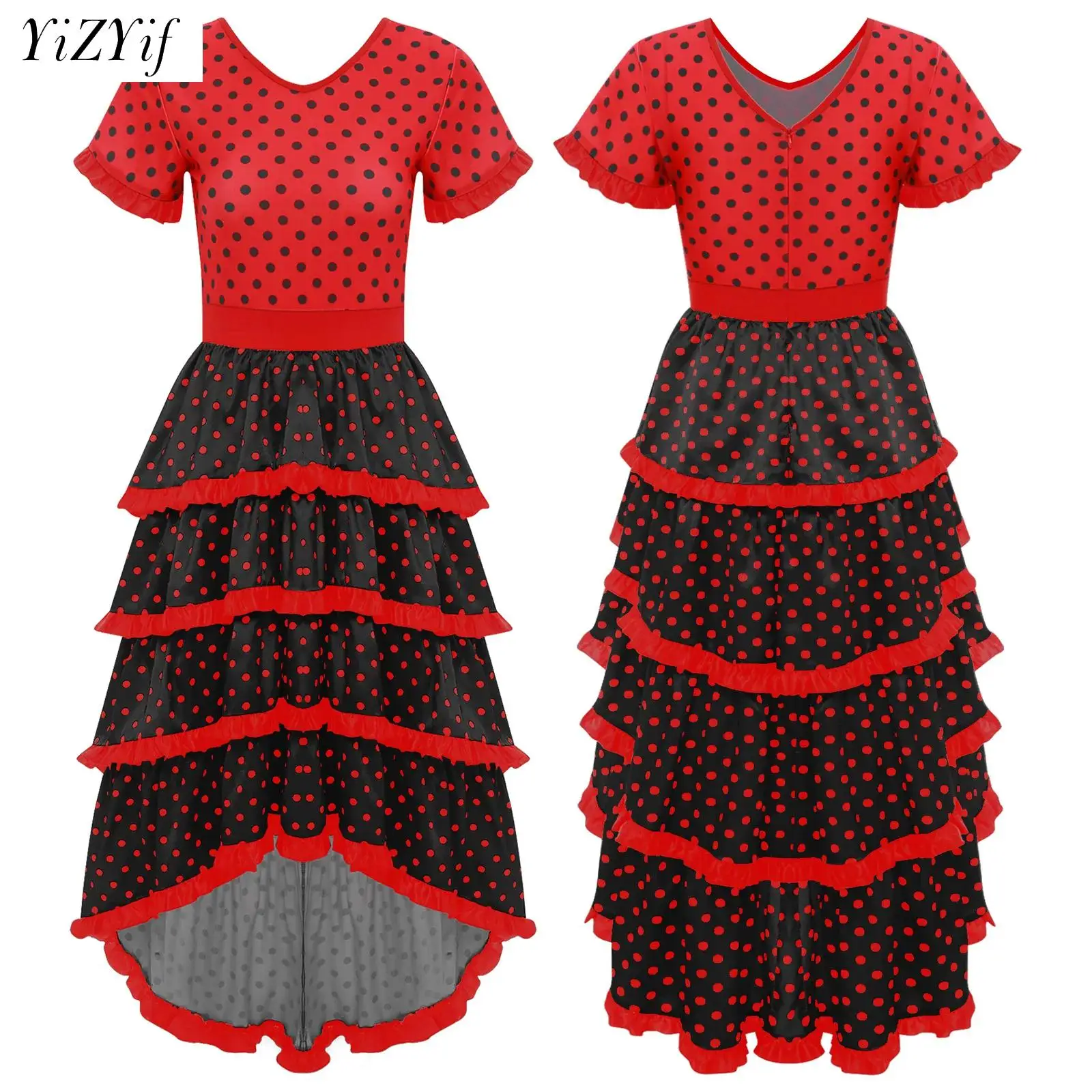 Women Spanish Flamenco Dance Dress Color Block Ruffles Dress Classic Flamengo Gypsy Dress Dancewear Senorita Performance Costume
Women Spanish Flamenco Dance Dress Color Block Ruffles Dress Classic Flamengo Gypsy Dress Dancewear Senorita Performance Costume