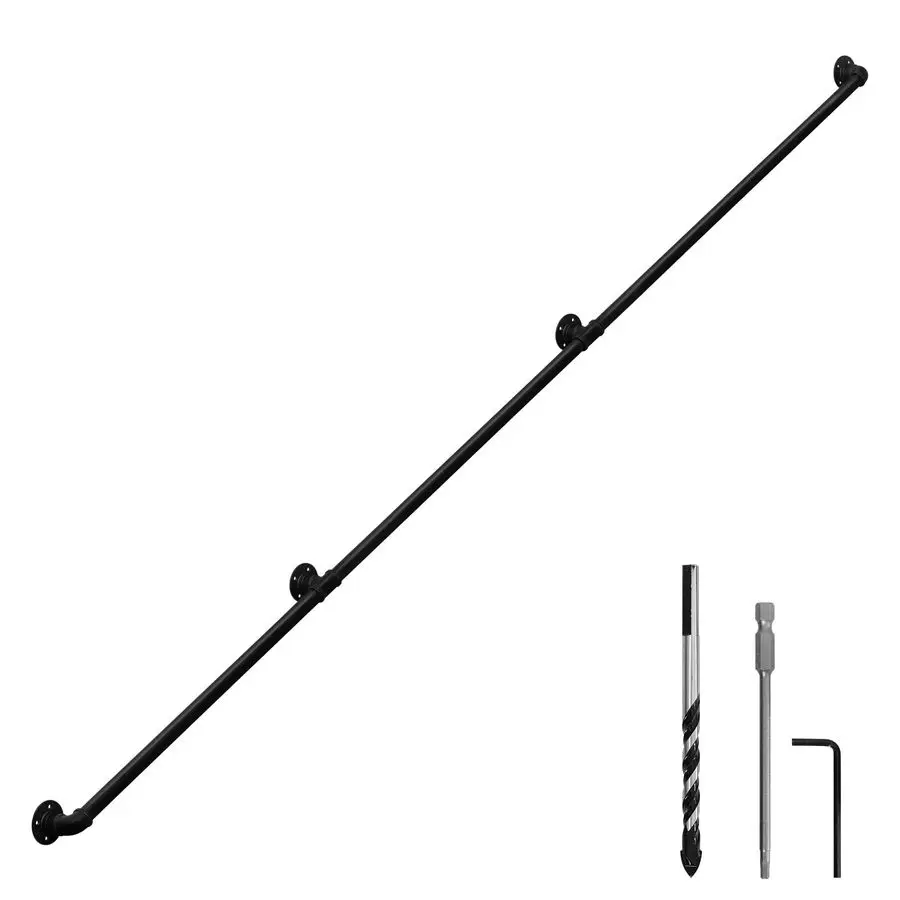 12FT Industrial Pipe Wall Handrail, Farmhouse Stairway Railing with 11 4 Inch Diameter Pipe, Vintage Style Stairs Handrail, Wall
12FT Industrial Pipe Wall Handrail, Farmhouse Stairway Railing with 11 4 Inch Diameter Pipe, Vintage Style Stairs Handrail, Wall