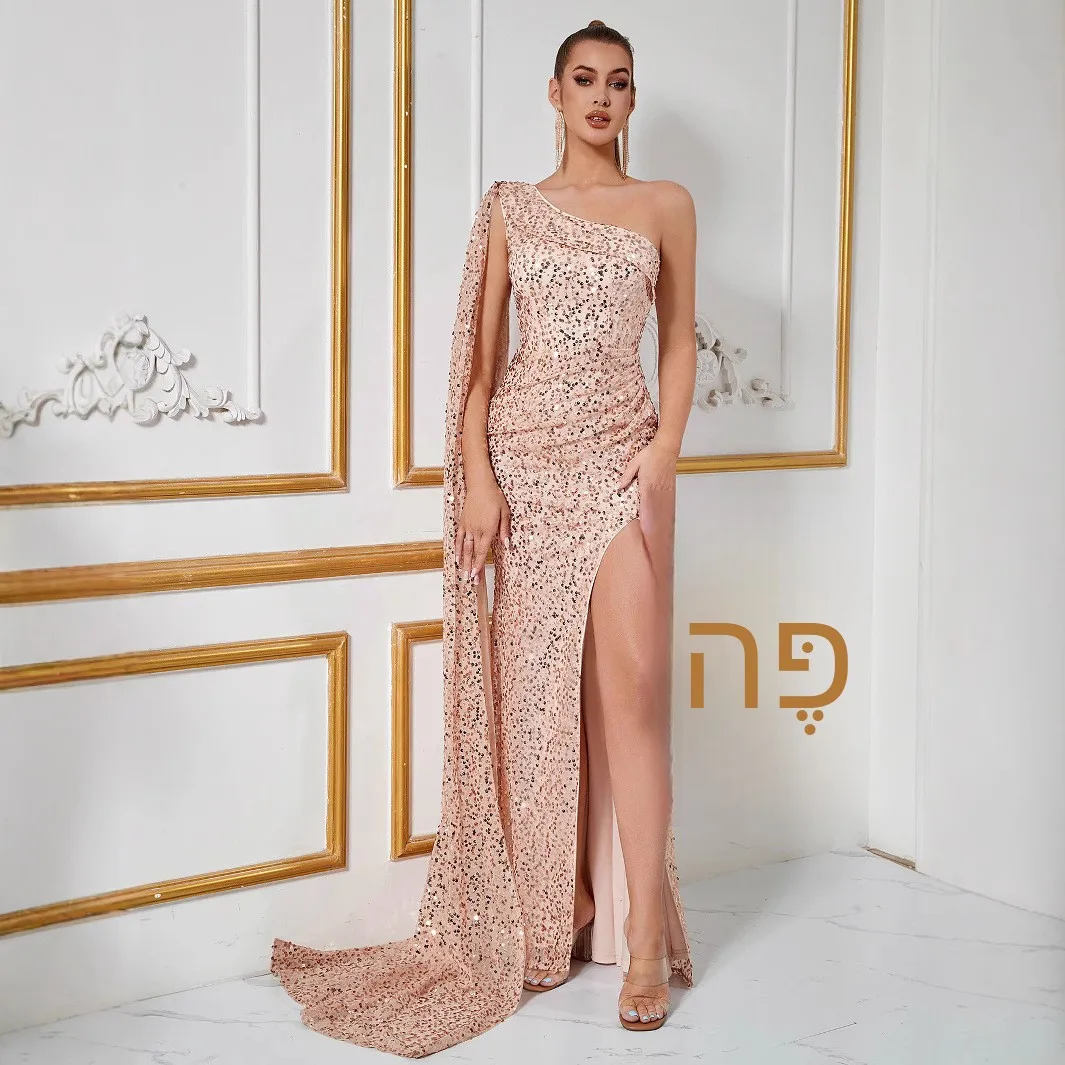 Women's Sleeveless Bodycon Dress Sparkling Sequin Party Long Gown Single Shoulder mid Waist Polyester Spring Fashion
Women's Sleeveless Bodycon Dress Sparkling Sequin Party Long Gown Single Shoulder mid Waist Polyester Spring Fashion