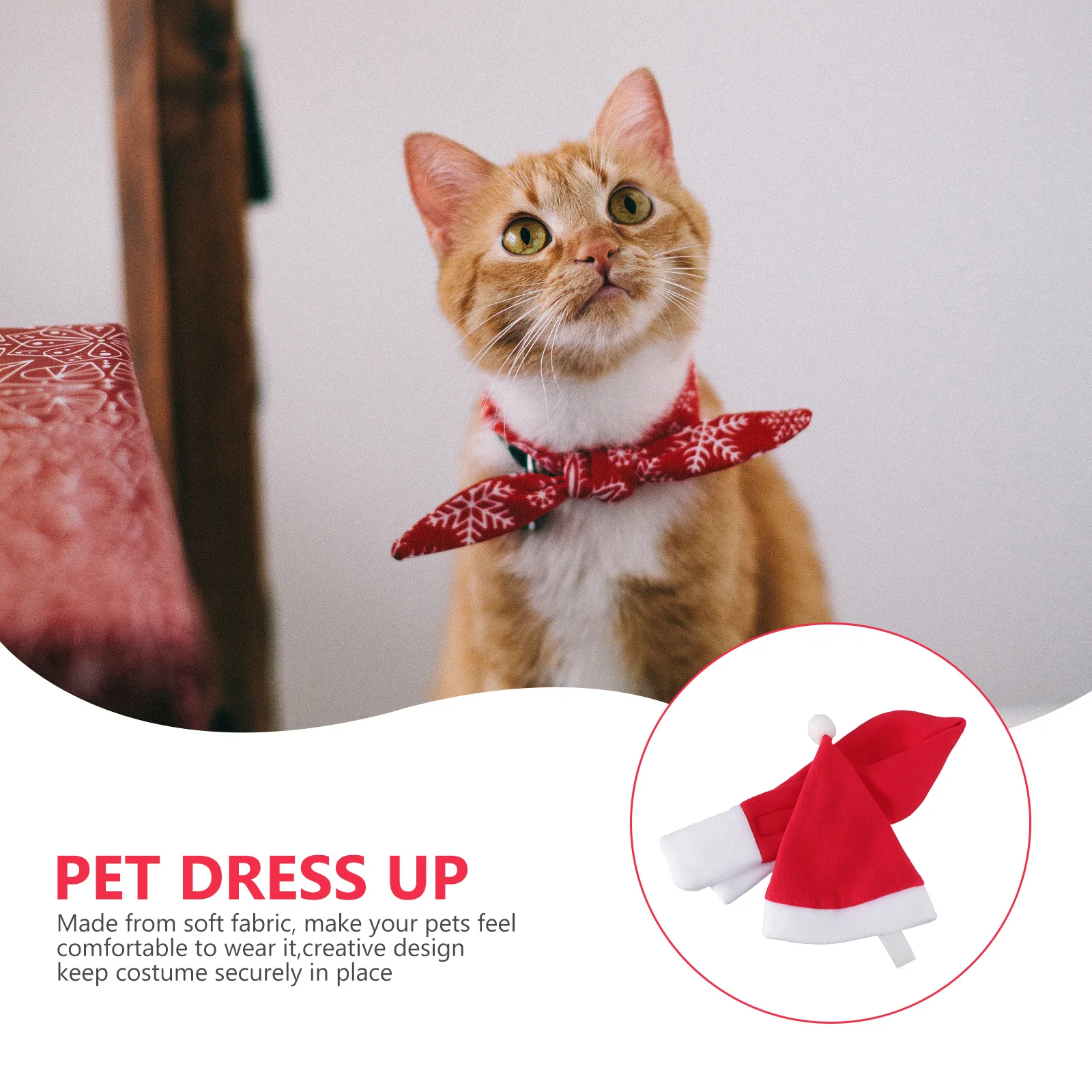 2 Sets Red Pet Dress Up Costume Christmas Hat Scarf Set Pet Outfit Accessories Santa Scarf Set for Cat Puppy
2 Sets Red Pet Dress Up Costume Christmas Hat Scarf Set Pet Outfit Accessories Santa Scarf Set for Cat Puppy
