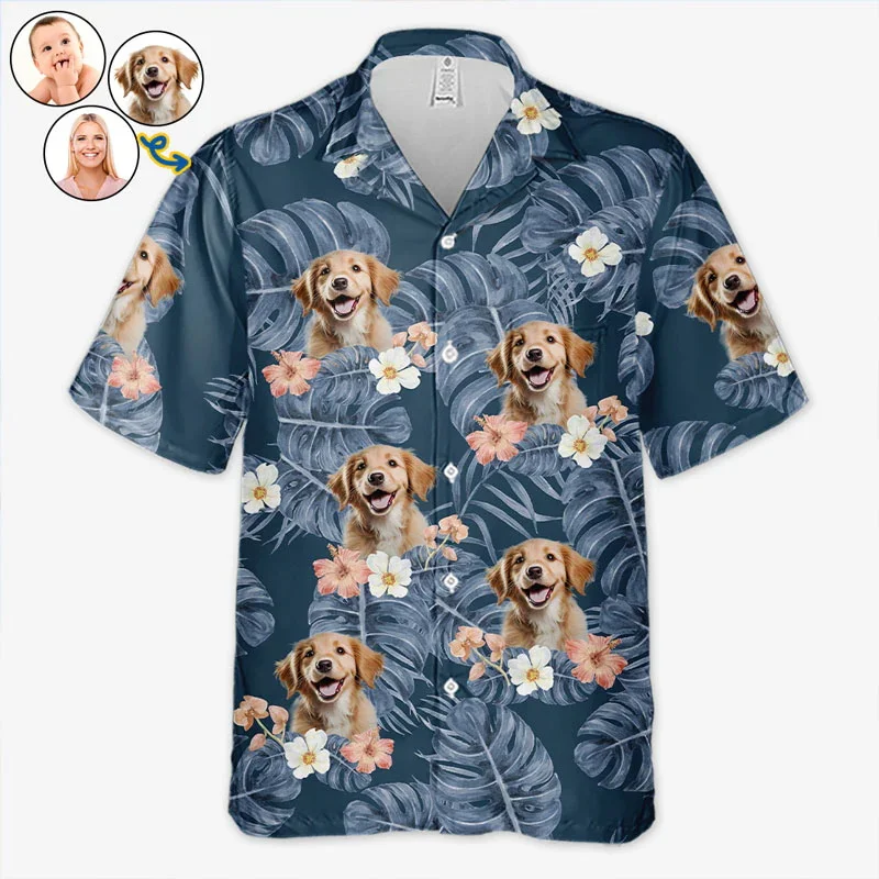 Custom Dog Face Cat Face Unisex Hawaiian Shirt Tropical Leaves Personalized Vacation Beach Shirt Gift For Pet Owners Pet Lovers
Custom Dog Face Cat Face Unisex Hawaiian Shirt Tropical Leaves Personalized Vacation Beach Shirt Gift For Pet Owners Pet Lovers