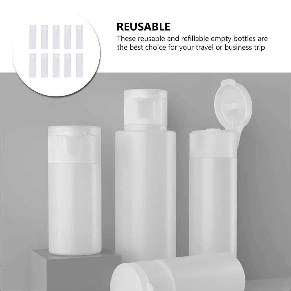 10pcs Reusable Flip Cap Empty Bottles Leak-Proof Lotion Dispensers For Travel Shampoo Face Cream Hand Refillable
10pcs Reusable Flip Cap Empty Bottles Leak-Proof Lotion Dispensers For Travel Shampoo Face Cream Hand Refillable