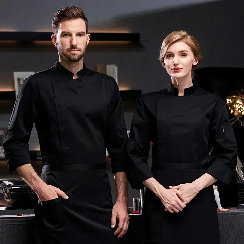 High-end Hotel Western Restaurant Chef Work Uniform Men Chef Coat Solid Color Long-sleeved Men's and Women's Kitchen Clothing
High-end Hotel Western Restaurant Chef Work Uniform Men Chef Coat Solid Color Long-sleeved Men's and Women's Kitchen Clothing