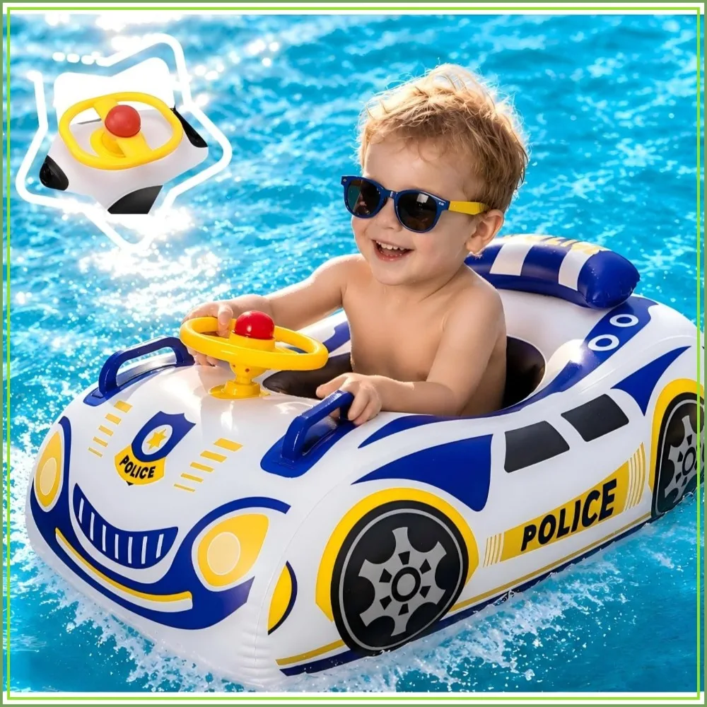 3D Police Car Toddler Pool Float, Inflatable Baby Pool Floaties, Anti-tip Handle Safety Seat, Beach Pool Toys for Kids 1-5 Years
3D Police Car Toddler Pool Float, Inflatable Baby Pool Floaties, Anti-tip Handle Safety Seat, Beach Pool Toys for Kids 1-5 Years
