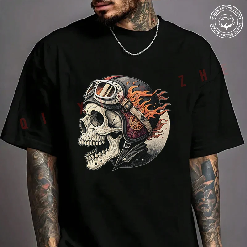 Moto Men's T-shirt Viking Berserker Skull Cotton T Shirt Short Sleeve Exquisite Design Essential Top Tees
Moto Men's T-shirt Viking Berserker Skull Cotton T Shirt Short Sleeve Exquisite Design Essential Top Tees
