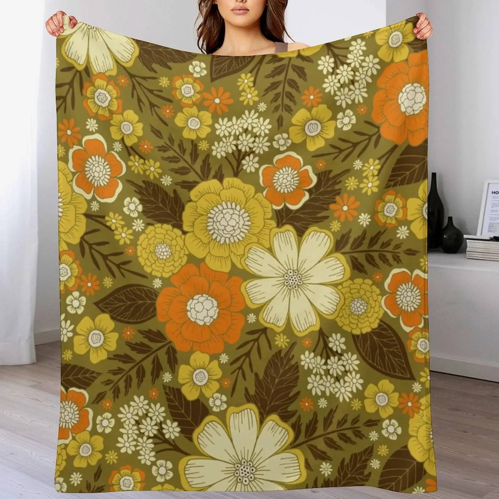 1970s Retro/Vintage Floral Pattern Throw Blanket Large Thermals For Travel Plush Blankets
1970s Retro/Vintage Floral Pattern Throw Blanket Large Thermals For Travel Plush Blankets
