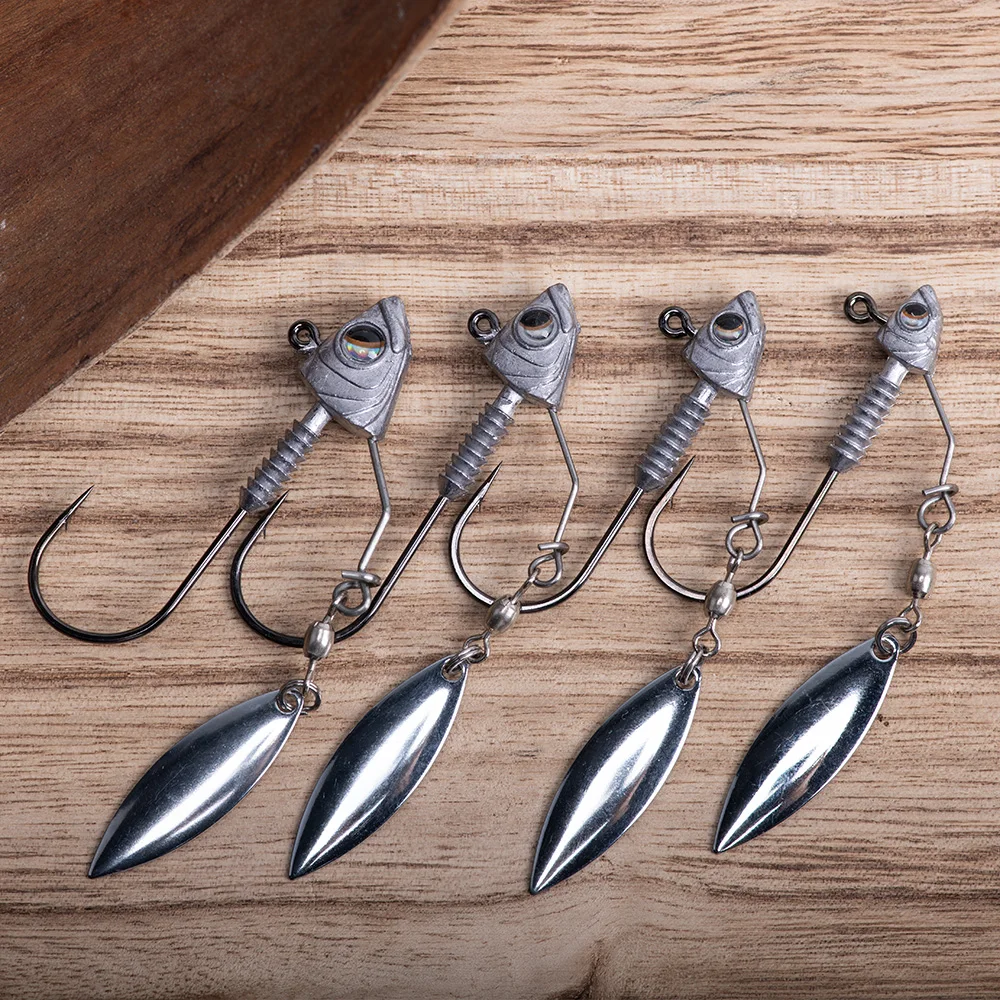 Goture 15pcs/box Fishing Jig Hooks 3.5g 4.5g7g 10g with Spinner Blade Soft bait Accessories Hook for Bass Freshwater Saltwater
Goture 15pcs/box Fishing Jig Hooks 3.5g 4.5g7g 10g with Spinner Blade Soft bait Accessories Hook for Bass Freshwater Saltwater