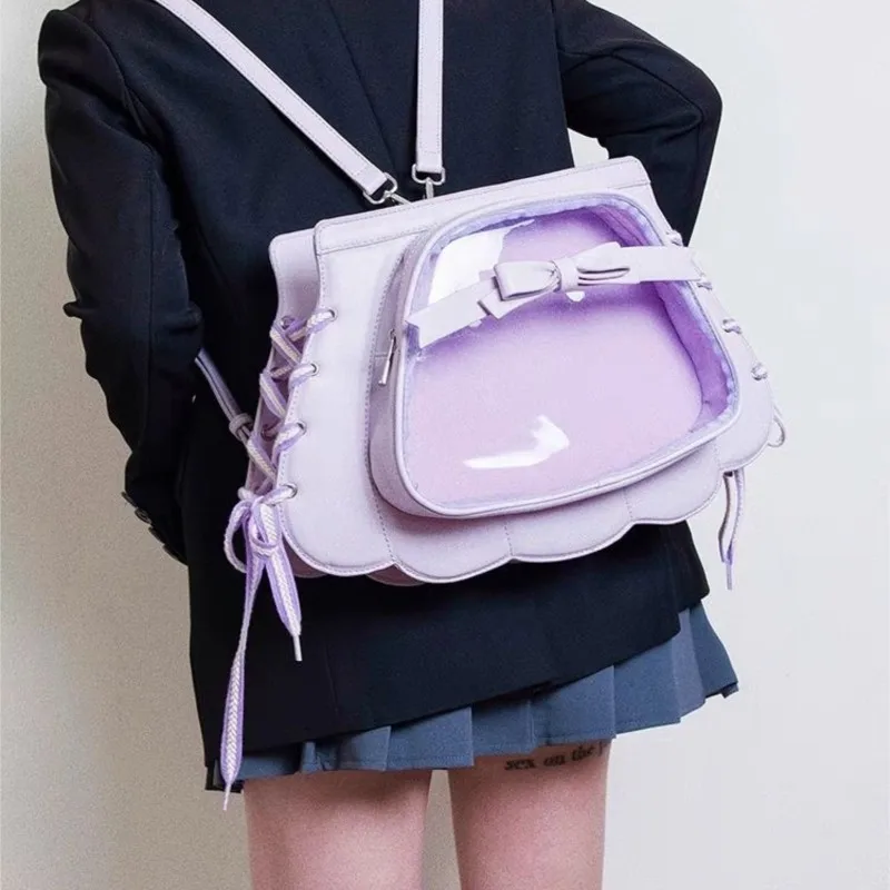 Cute Fashion Versatile Mochila Y2K Purple Design Shell Ita Bag Multifunctional Leather Casual Backpack
Cute Fashion Versatile Mochila Y2K Purple Design Shell Ita Bag Multifunctional Leather Casual Backpack