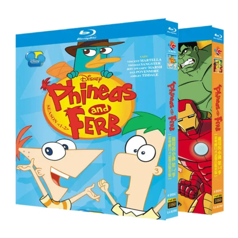 BD Blu-ray Disc Phineas and Ferb Seasons 1–4 plus Movie Version Animation 1080p DVD Box
BD Blu-ray Disc Phineas and Ferb Seasons 1–4 plus Movie Version Animation 1080p DVD Box