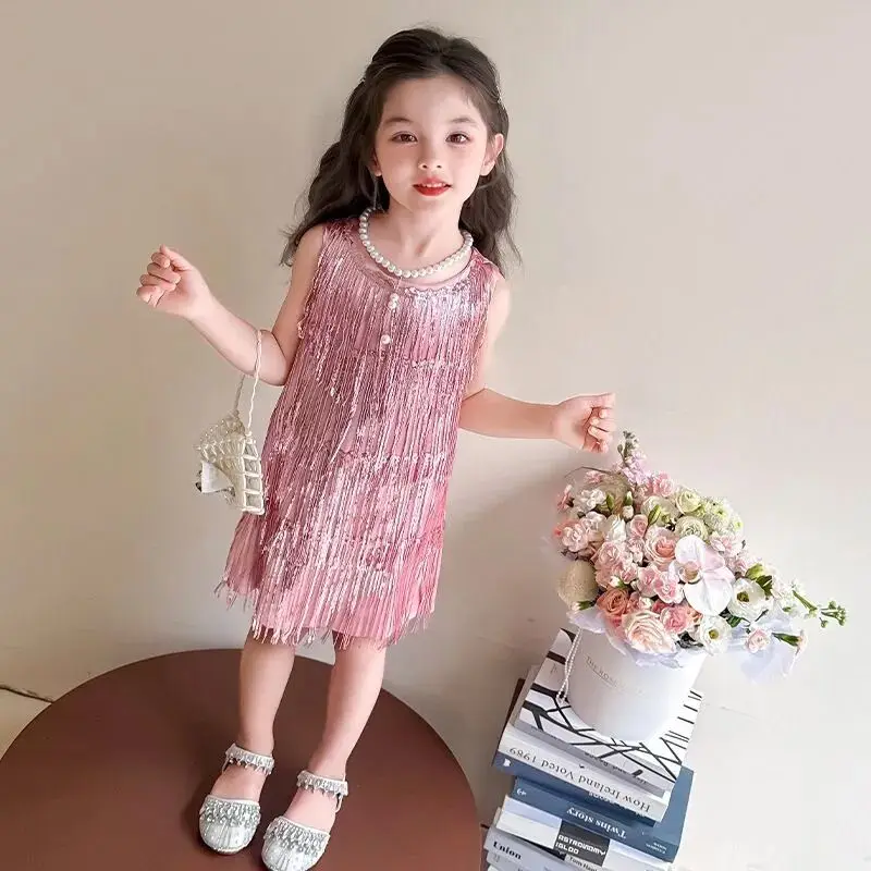 Girls' Dress Princess 2026 Summer New Style Baby Children's Elegant Tassel Dress Tank Top Dress
Girls' Dress Princess 2026 Summer New Style Baby Children's Elegant Tassel Dress Tank Top Dress