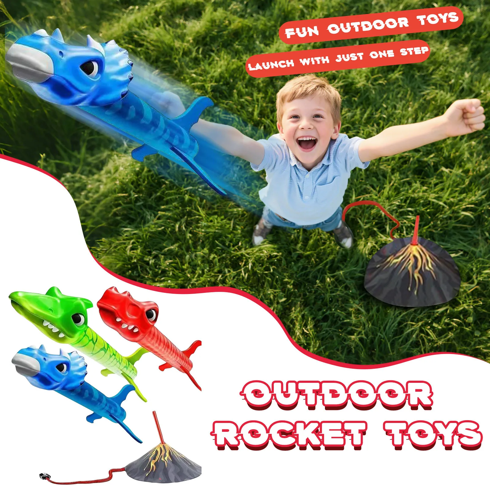 Children's Dinosaur Toy Rocket, Suitable For Outdoor Toys For Children Birthday Gifts, Summer Beach Pool Water Play Toys
Children's Dinosaur Toy Rocket, Suitable For Outdoor Toys For Children Birthday Gifts, Summer Beach Pool Water Play Toys