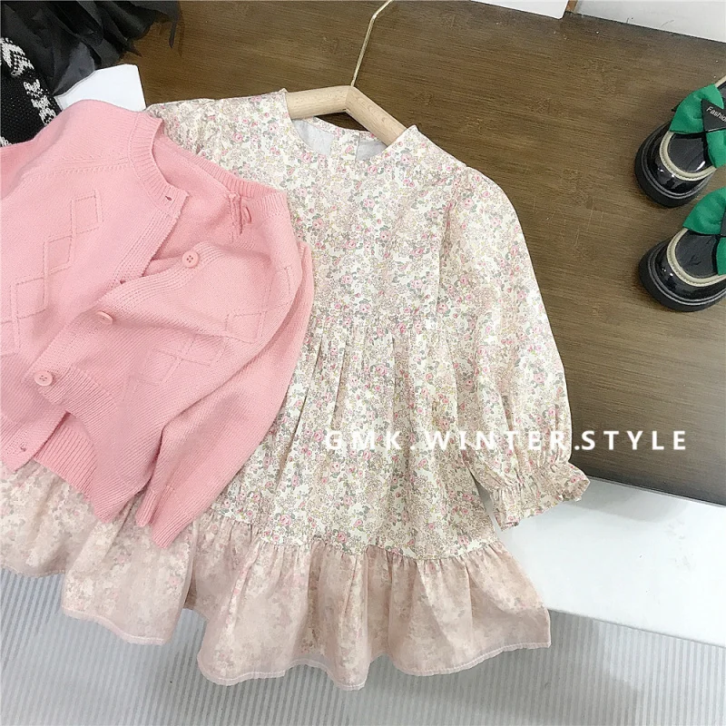 Girls' Spring and Autumn Knitted Floral Princess Dress Set Korean Style Baby Fashionable Dress Children's Autumn Dress Trendy
Girls' Spring and Autumn Knitted Floral Princess Dress Set Korean Style Baby Fashionable Dress Children's Autumn Dress Trendy