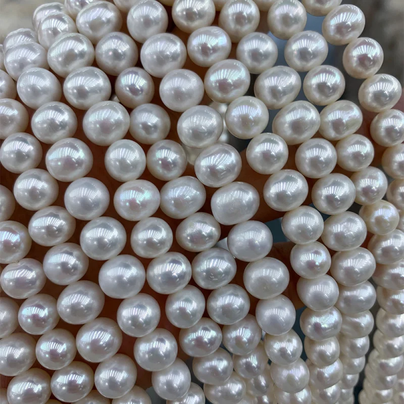 Natural freshwater seedless pearl necklace 9-10mm oval slightly imperfect high-luster bracelet beads
Natural freshwater seedless pearl necklace 9-10mm oval slightly imperfect high-luster bracelet beads