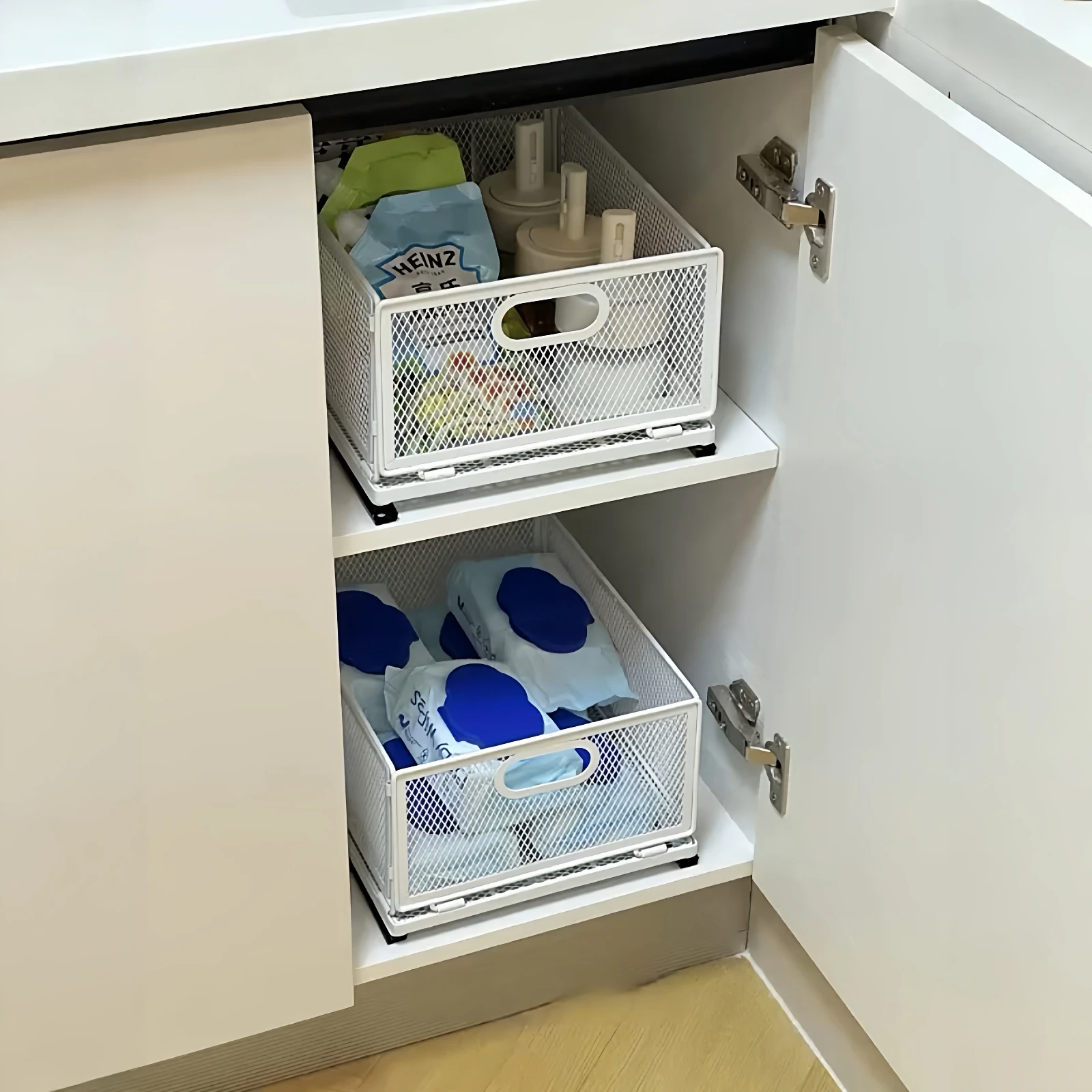 Выдвижная корзина для специй для кухонного шкафа, большая вместительная корзина для хранения, креативный органайзер для дома
Выдвижная корзина для специй для кухонного шкафа, большая вместительная корзина для хранения, креативный органайзер для дома