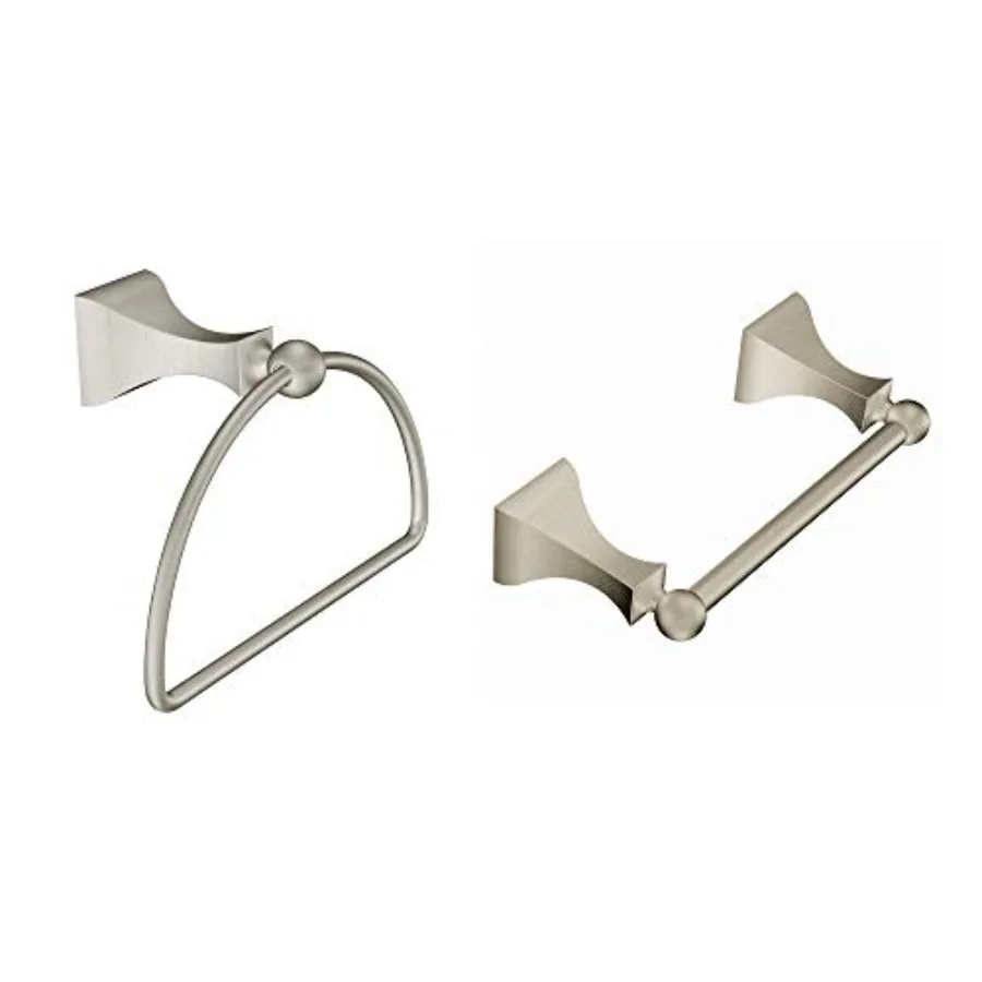 DN8308BN Retreat Collection Double Post Pivoting Toilet Paper Holder, Brushed Nickel AND DN8386BN Retreat Collection Bathroom H
DN8308BN Retreat Collection Double Post Pivoting Toilet Paper Holder, Brushed Nickel AND DN8386BN Retreat Collection Bathroom H