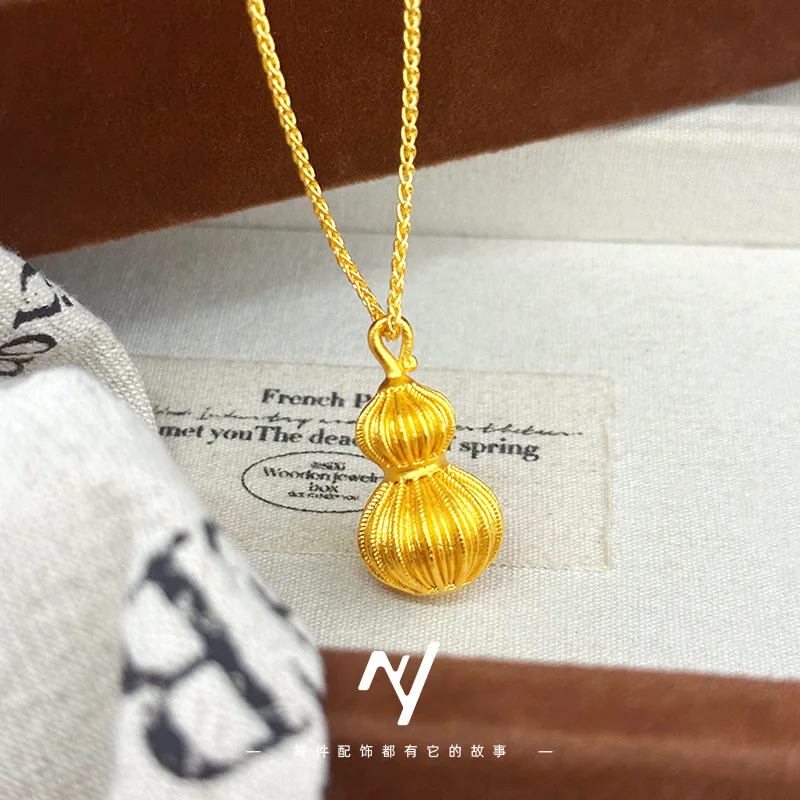 9999 24K Real Gold Solid Hoist Necklace Inherited Fulu Design New Chinese Pendant Collarbone Chain Women
9999 24K Real Gold Solid Hoist Necklace Inherited Fulu Design New Chinese Pendant Collarbone Chain Women