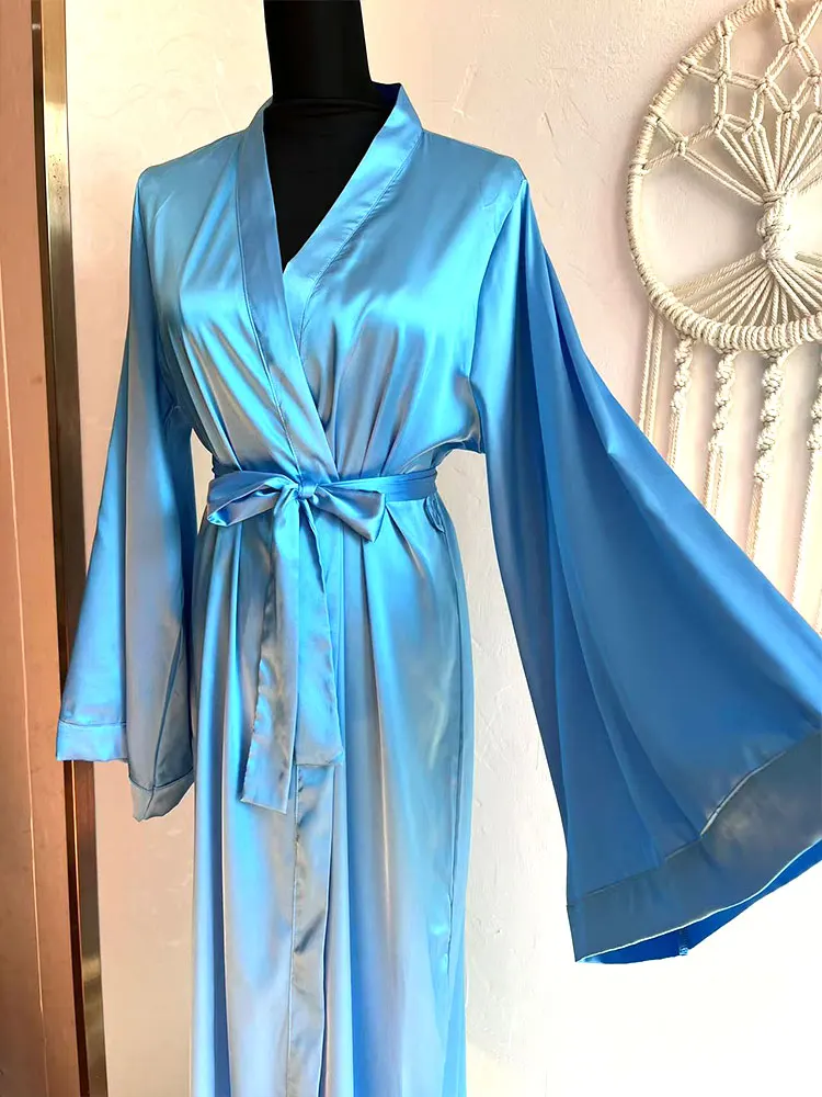 Slate Blue Bridal Kimono Floor Length Robe Bridal Lingerie Wedding Long Satin Dressing Gown Boudoir Silky Kimono Bridesmaid Robe
Slate Blue Bridal Kimono Floor Length Robe Bridal Lingerie Wedding Long Satin Dressing Gown Boudoir Silky Kimono Bridesmaid Robe