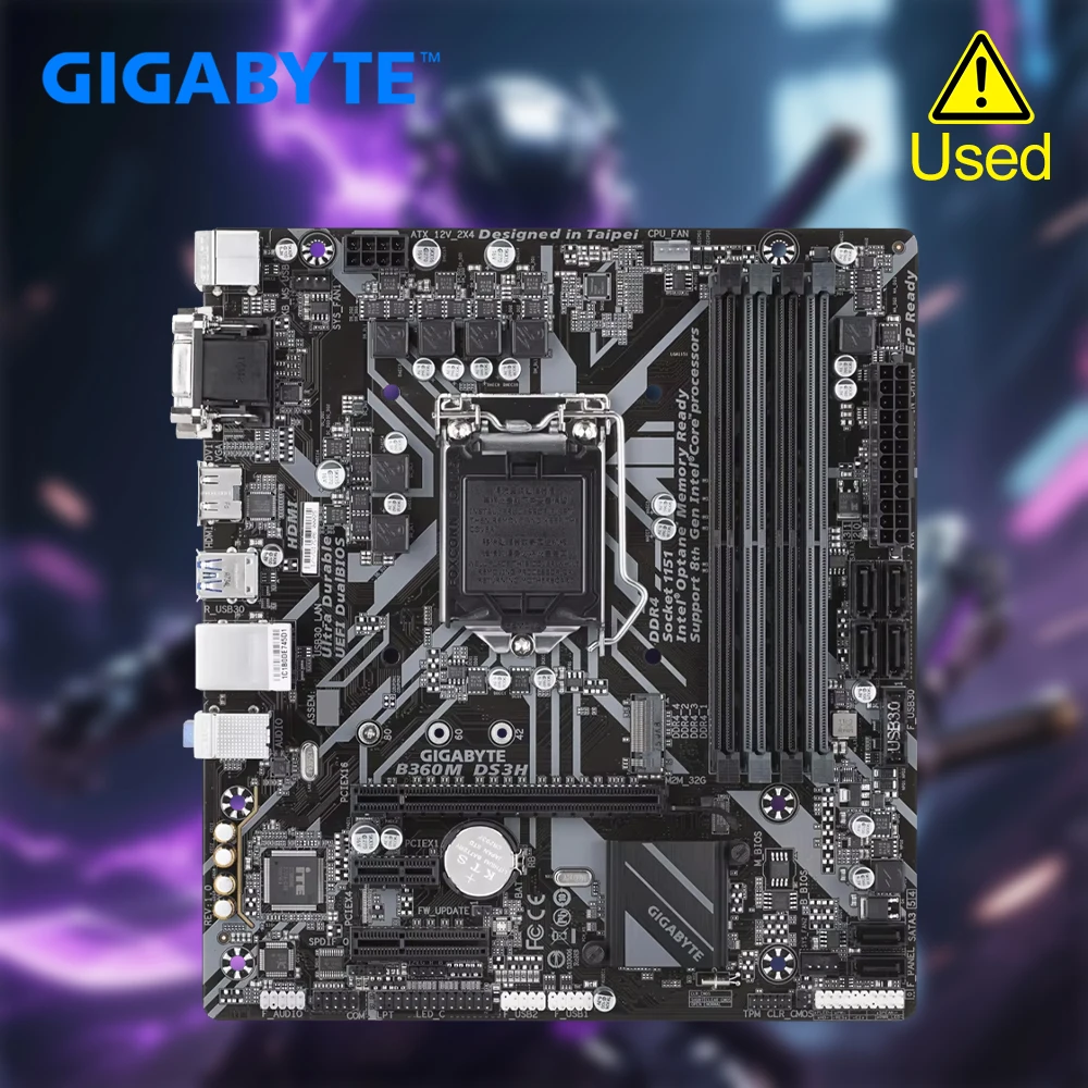 GIGABYTE B360M DS3H (LGA1151/Intel/Micro ATX/USB 3.1 Gen 1 (USB3.0) Тип A/DDR4/Материнская плата)
GIGABYTE B360M DS3H (LGA1151/Intel/Micro ATX/USB 3.1 Gen 1 (USB3.0) Тип A/DDR4/Материнская плата)