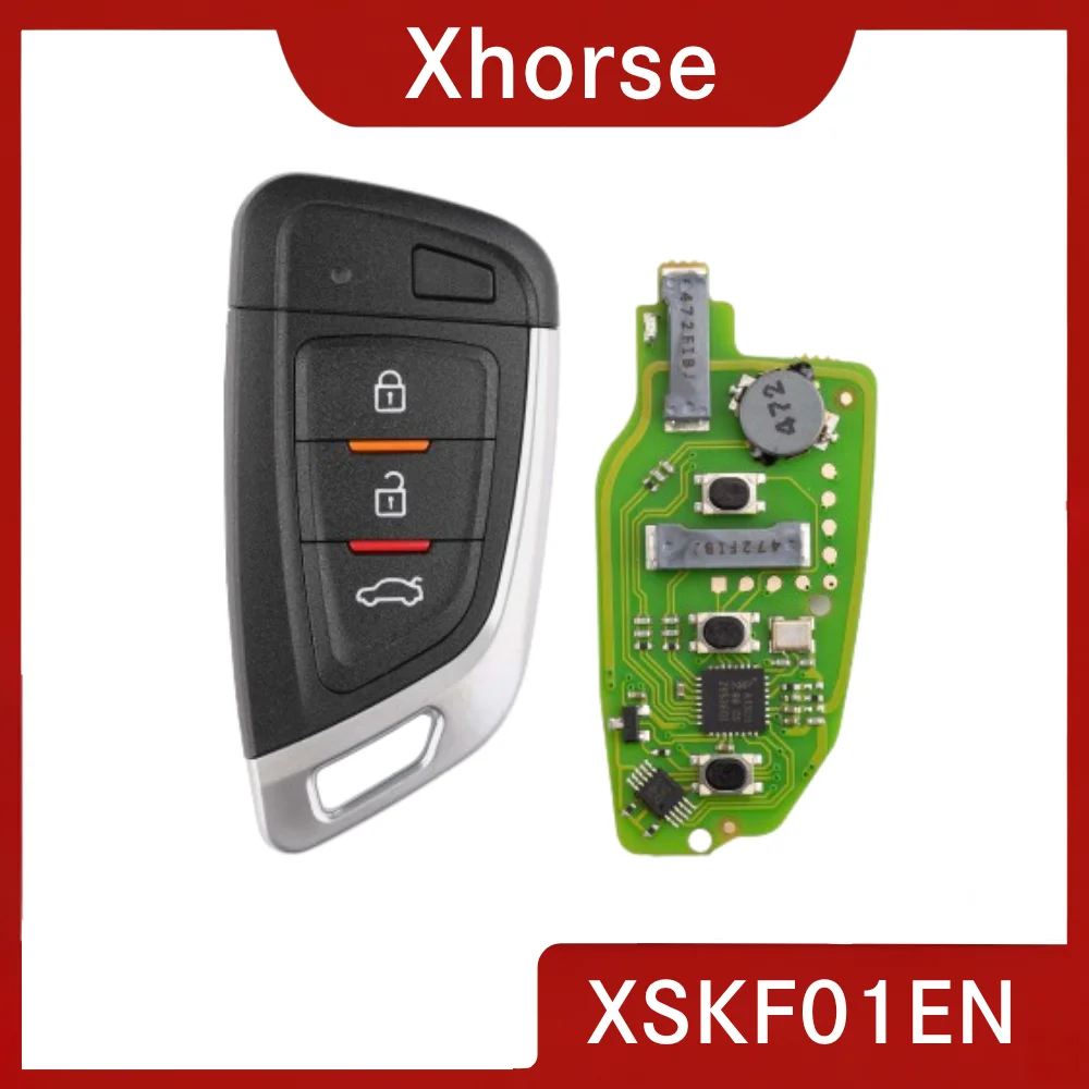 Xhorse XSKF01EN Smart Remote Key Blank 3 Buttons Knife Shape Car Key Programming Required Black
Xhorse XSKF01EN Smart Remote Key Blank 3 Buttons Knife Shape Car Key Programming Required Black