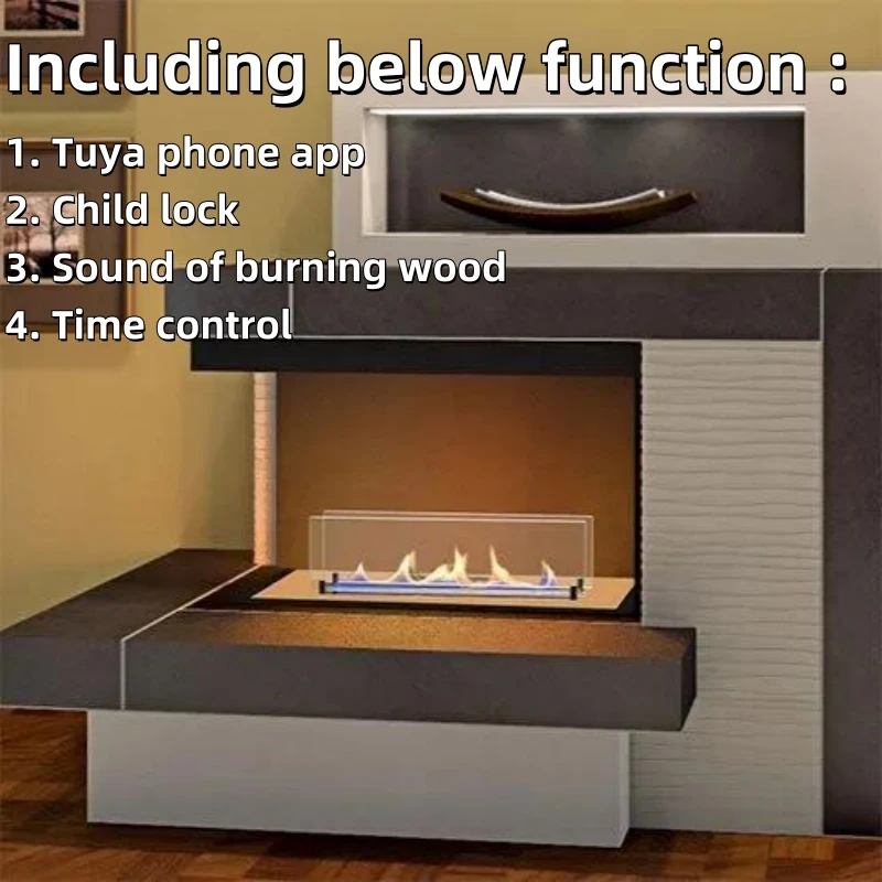 tuya wifi bioethanol kamin ethanol burner rectangular stainless steel electric fireplace with heater
tuya wifi bioethanol kamin ethanol burner rectangular stainless steel electric fireplace with heater
