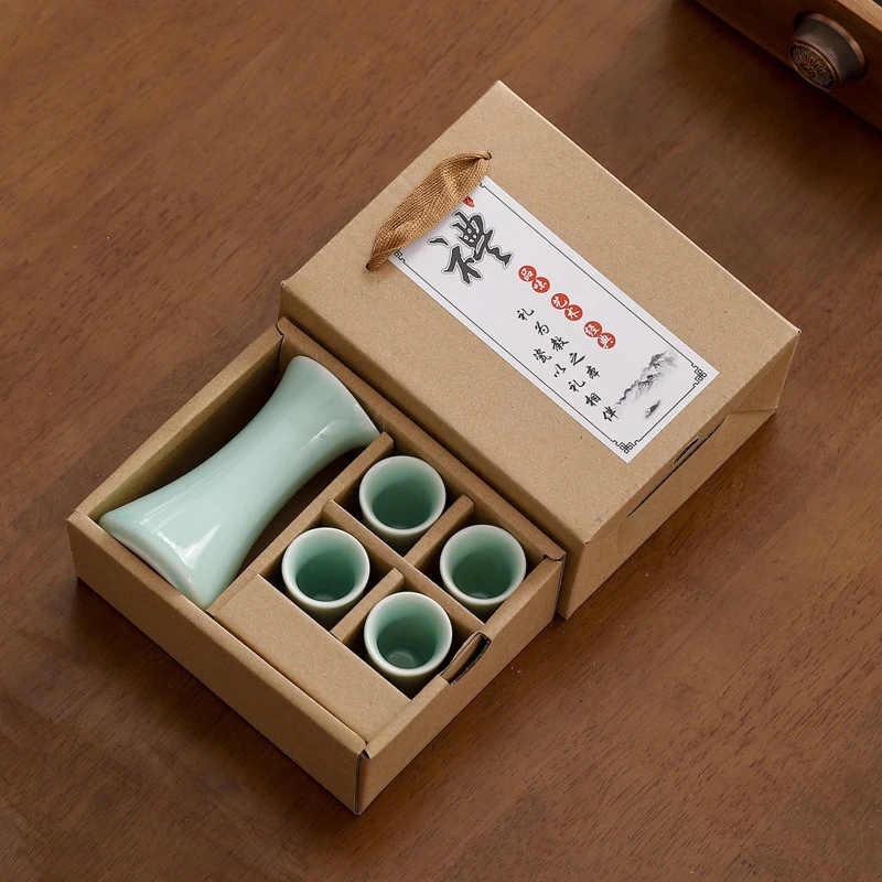 Ceramic Bar Sets Japanese Vintage Sake Wine Set Minimalist Heated Wine Cup Household Mini Kitchen Bar Utensils with Gift Box
Ceramic Bar Sets Japanese Vintage Sake Wine Set Minimalist Heated Wine Cup Household Mini Kitchen Bar Utensils with Gift Box