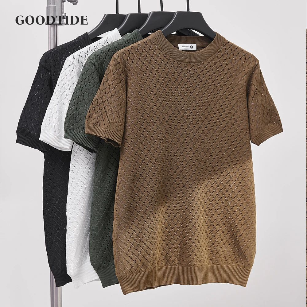Men's Retro Knitted Round Neck Short Sleeve T-shirt Summer New Solid Color Fashion Loose Breathable Casual Short Sleeve Top
Men's Retro Knitted Round Neck Short Sleeve T-shirt Summer New Solid Color Fashion Loose Breathable Casual Short Sleeve Top