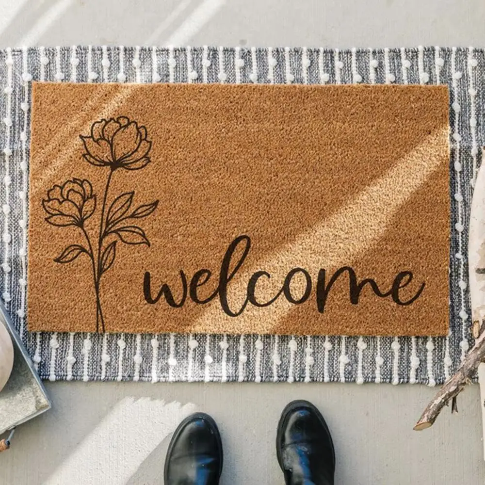 Outdoor Courtyard Doormat Custom Floral Carpet Farmhouse Hard Wearing Personalized Welcome Mat Garden Housewarming Gift
Outdoor Courtyard Doormat Custom Floral Carpet Farmhouse Hard Wearing Personalized Welcome Mat Garden Housewarming Gift