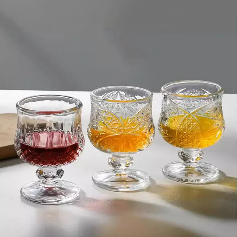 50 мл Изысканный стеклянный бокал для сладкого вина Ретро тисненый узор Бокал для вина Барный бокал для вина Высококачественный мини-коктейльный бокал для пива
50 мл Изысканный стеклянный бокал для сладкого вина Ретро тисненый узор Бокал для вина Барный бокал для вина Высококачественный мини-коктейльный бокал для пива