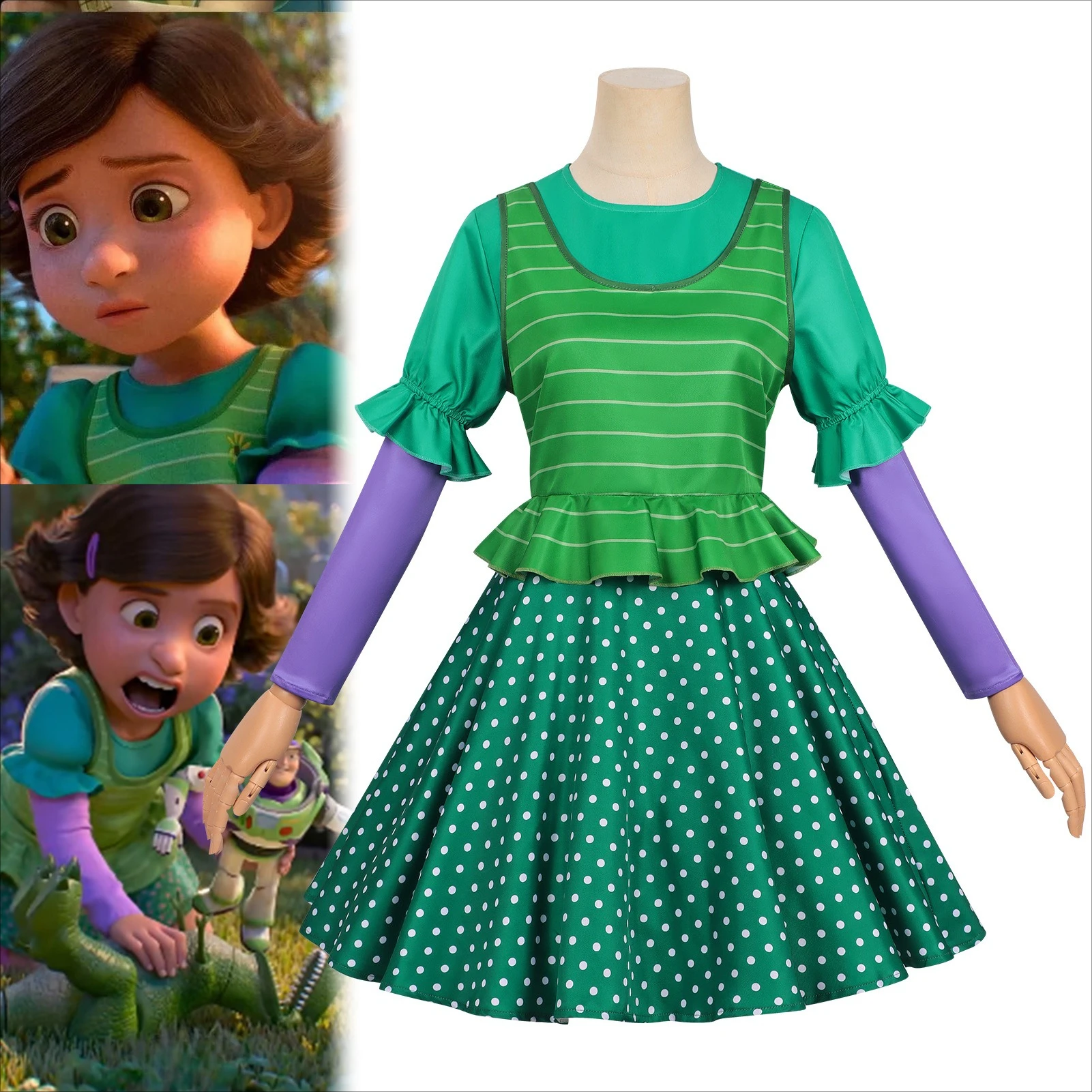 Toy Story Bonnie Green Dress Cosplay Costume Anime Character Halloween Masquerade Performance Clothing for Women
Toy Story Bonnie Green Dress Cosplay Costume Anime Character Halloween Masquerade Performance Clothing for Women