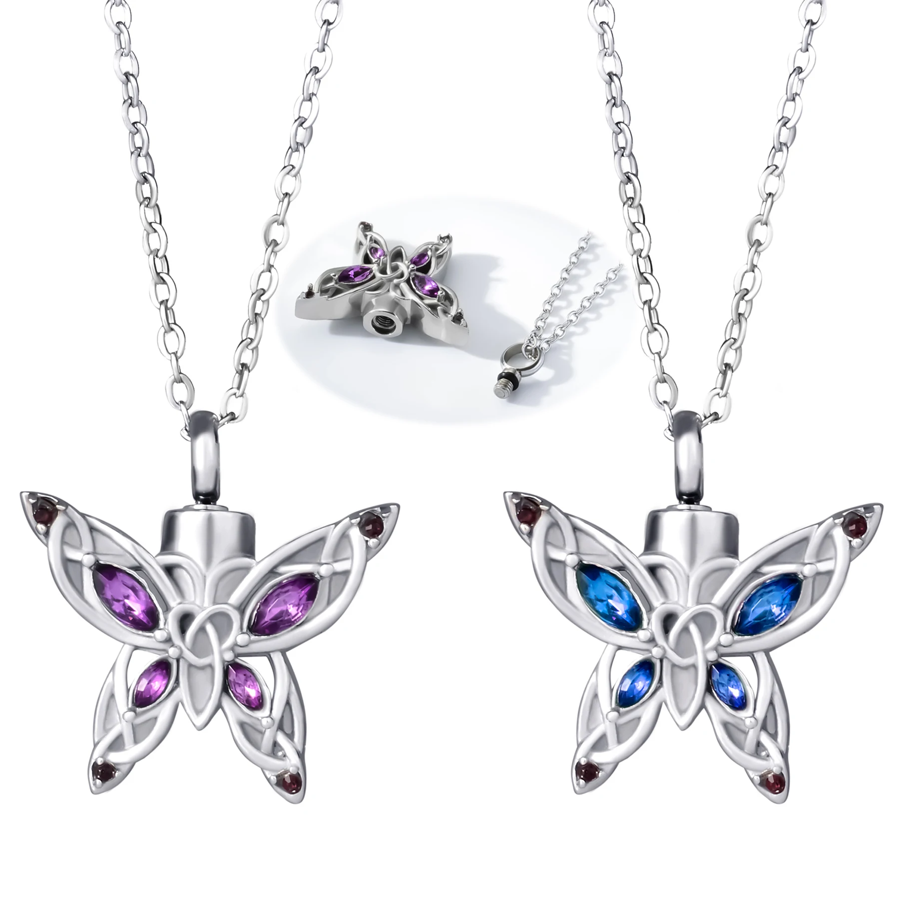 New Exquisite Butterfly Necklace Urn Pendant for Memorial Ashes Hair Perfume Keepsake Jewelry Gift with Fill Set
New Exquisite Butterfly Necklace Urn Pendant for Memorial Ashes Hair Perfume Keepsake Jewelry Gift with Fill Set